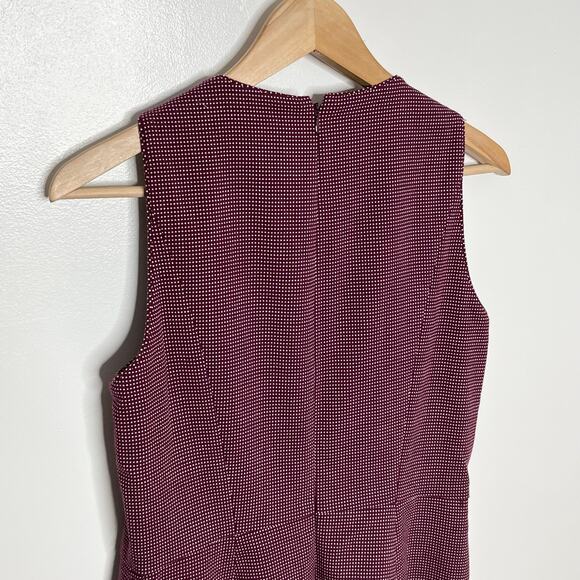 Gal Meets Glam Collection Womens Fit And Flare Dress Wine Red 6 Pockets Preppy - Picture 8 of 10